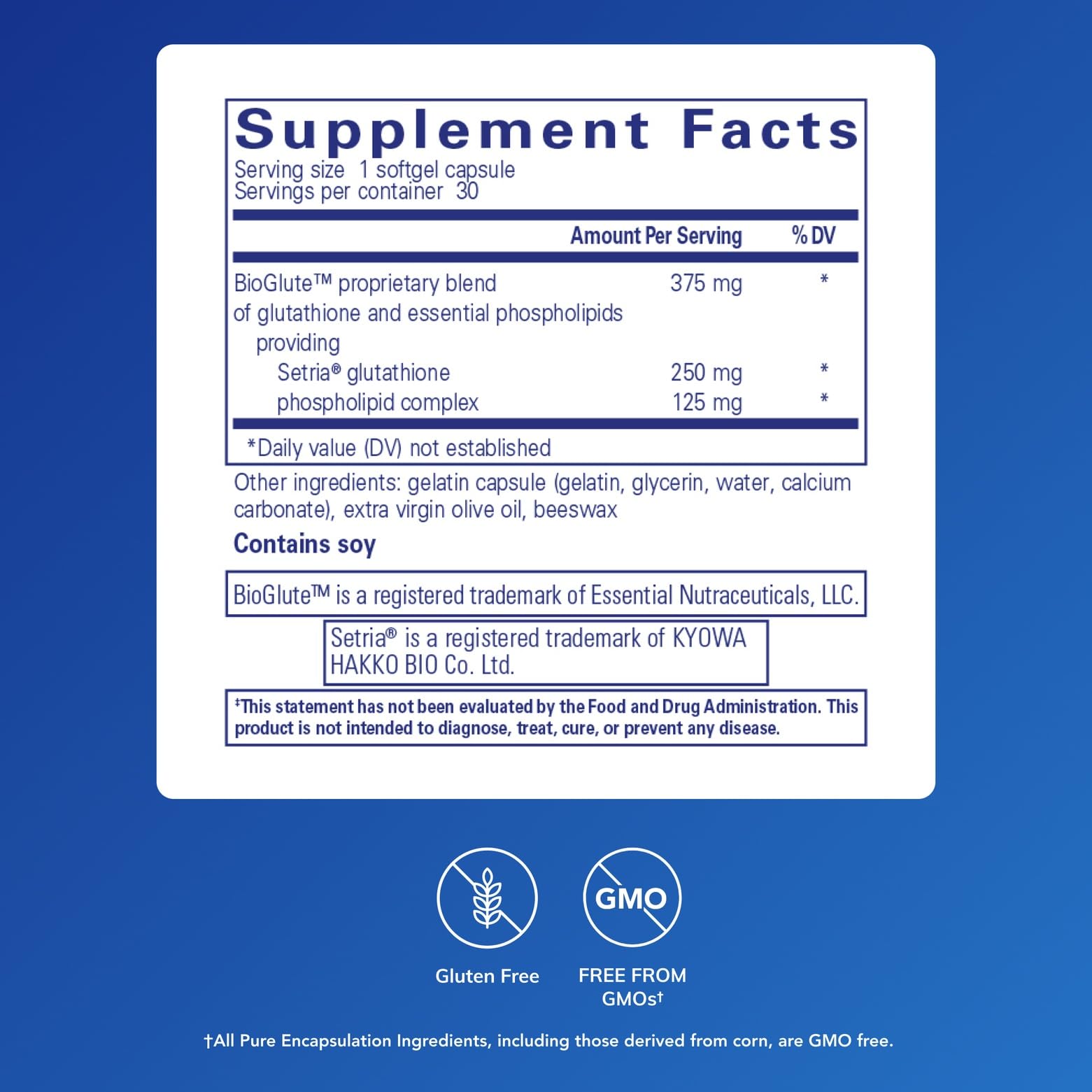 Pure Encapsulations Liposomal Glutathione etiqueta: información clara para elegir con confianza.