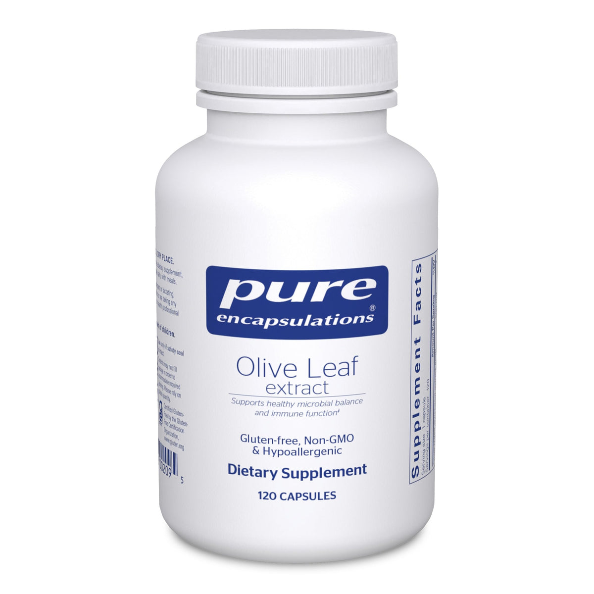 Pure Encapsulations Extracto de Hoja de Olivo en botella, posible apoyo inmune