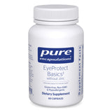 EyeProtect Basics de Pure Encapsulations, botella con 60 cápsulas para apoyo ocular diario.