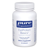 EyeProtect Basics de Pure Encapsulations en botella, soporte antioxidante para la salud ocular.