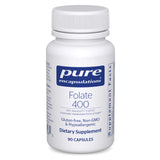 Pure Encapsulations Folato 400 Metafolin cápsulas para apoyar la salud celular.