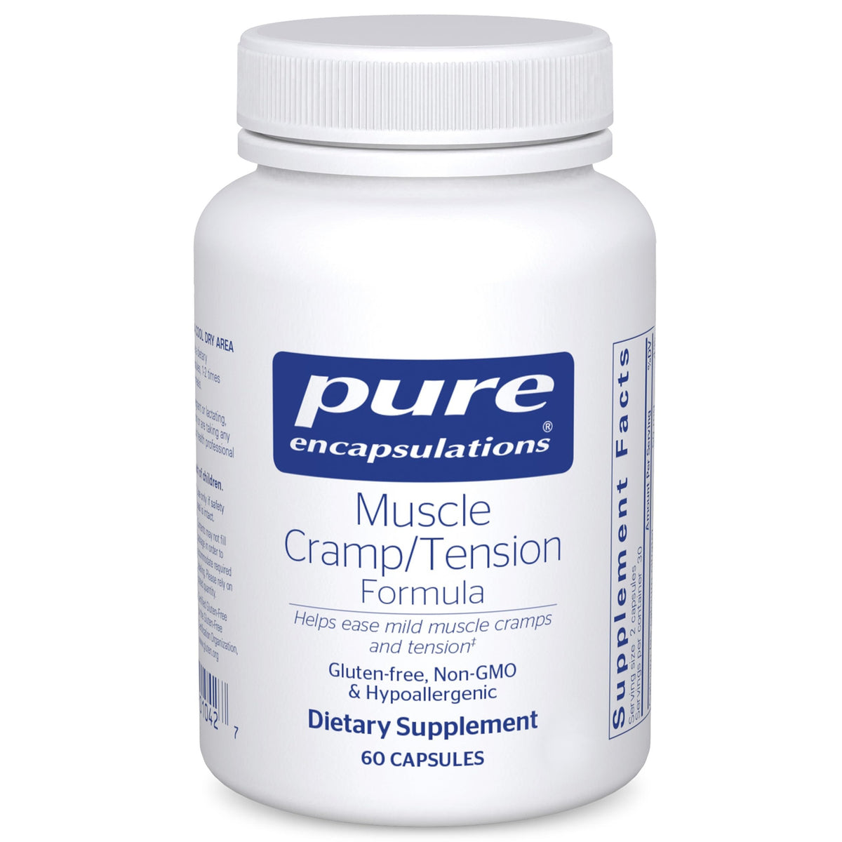 Pure Encapsulations fórmula para calambres y tensión – botella promueve la relajación muscular