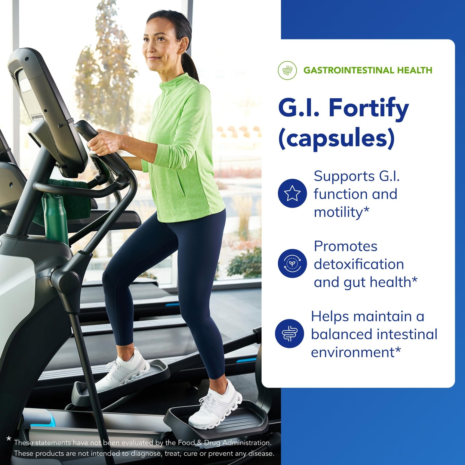 Detalle de la etiqueta GI Fortify, claridad de ingredientes y beneficios clave.