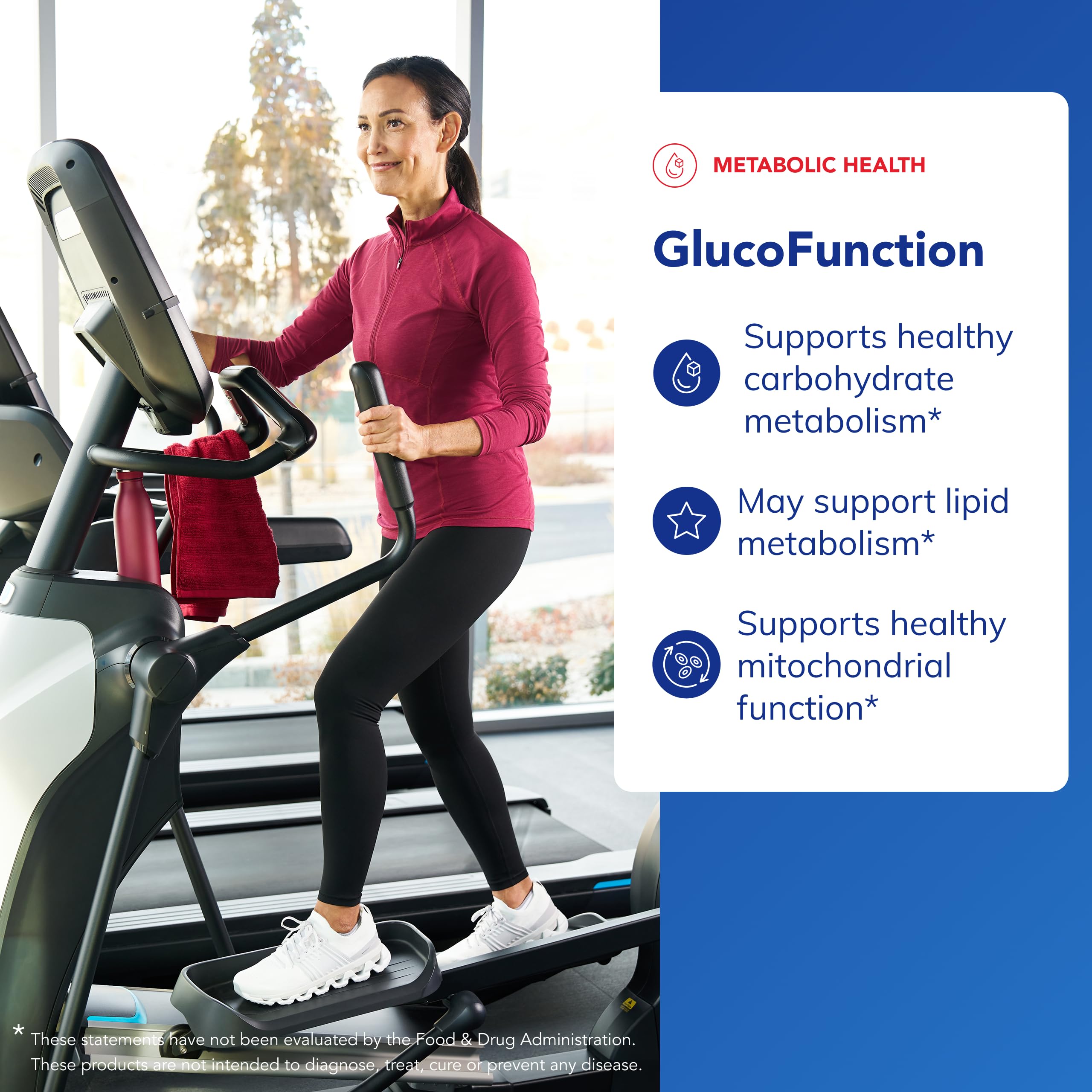 Pure Encapsulations GlucoFunction, etiqueta detallada con ingredientes clave y beneficios