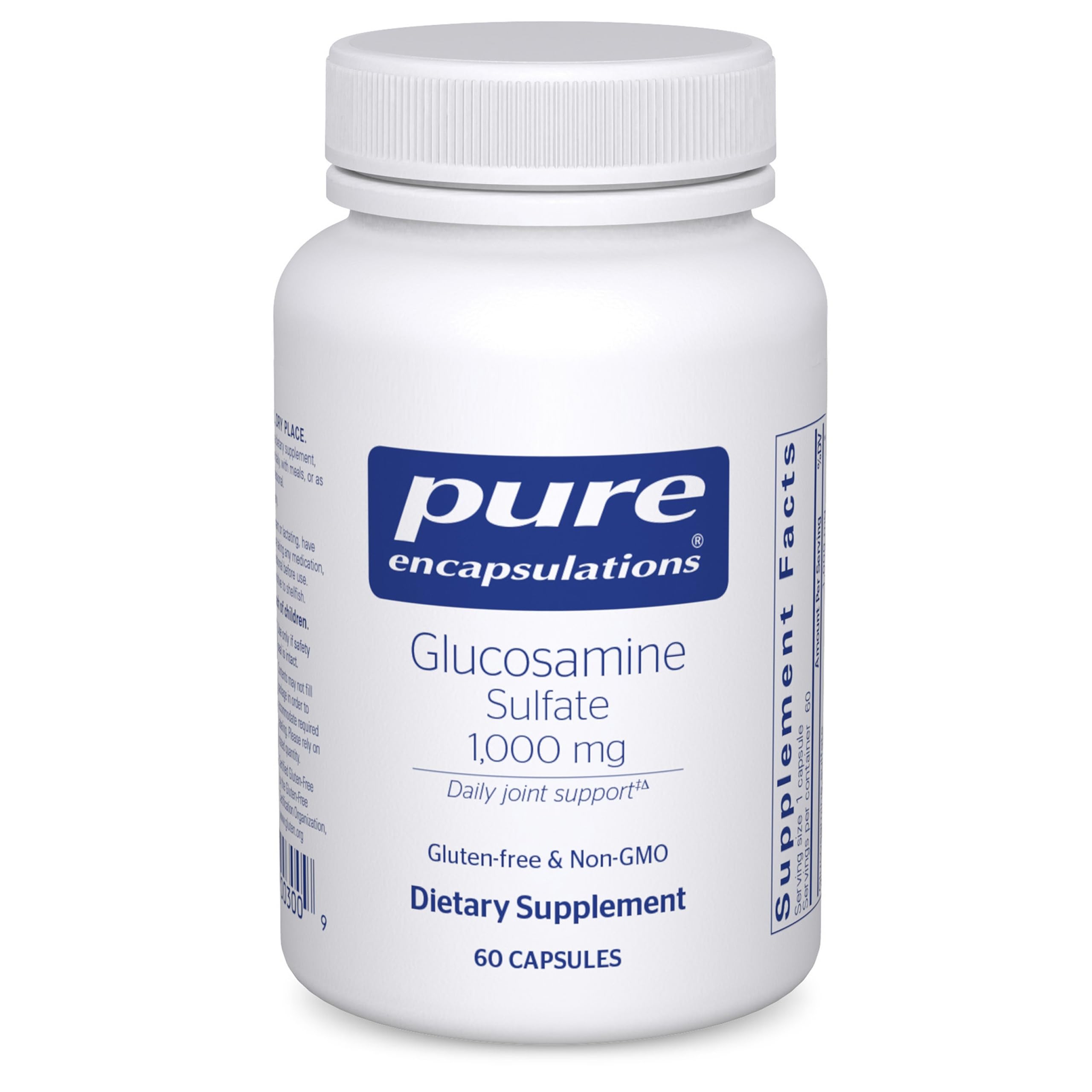 Pure Encapsulations Glucosamina Sulfato 1000 mg, botella: soporte articular diario