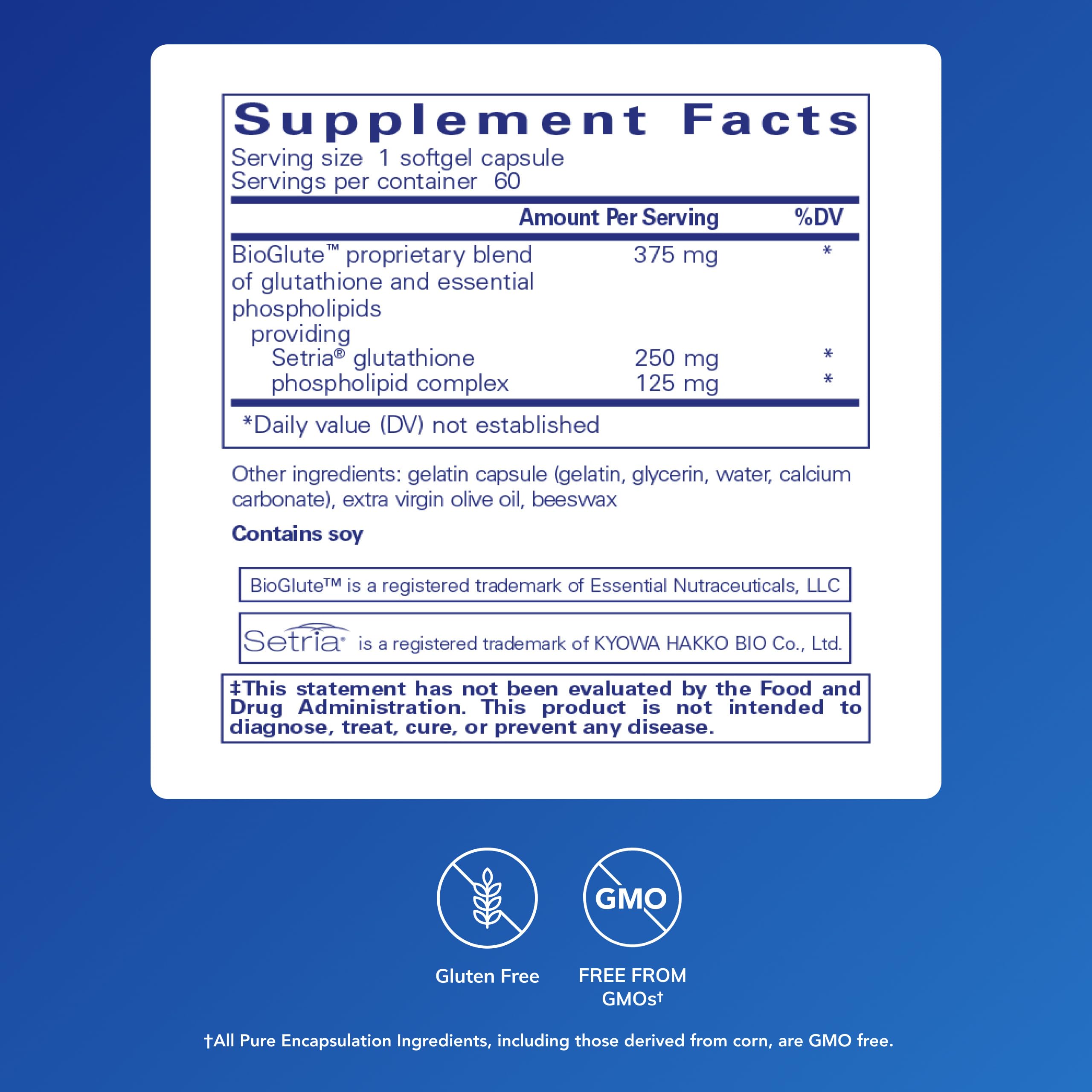 Pure Encapsulations glutatión liposomal cápsulas, absorción mejorada para el bienestar diario.