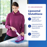 Etiqueta de Pure Encapsulations glutatión liposomal mostrando la fórmula Setria.
