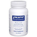 Pure Encapsulations Glutatión reducido, frasco para apoyo antioxidante diario.
