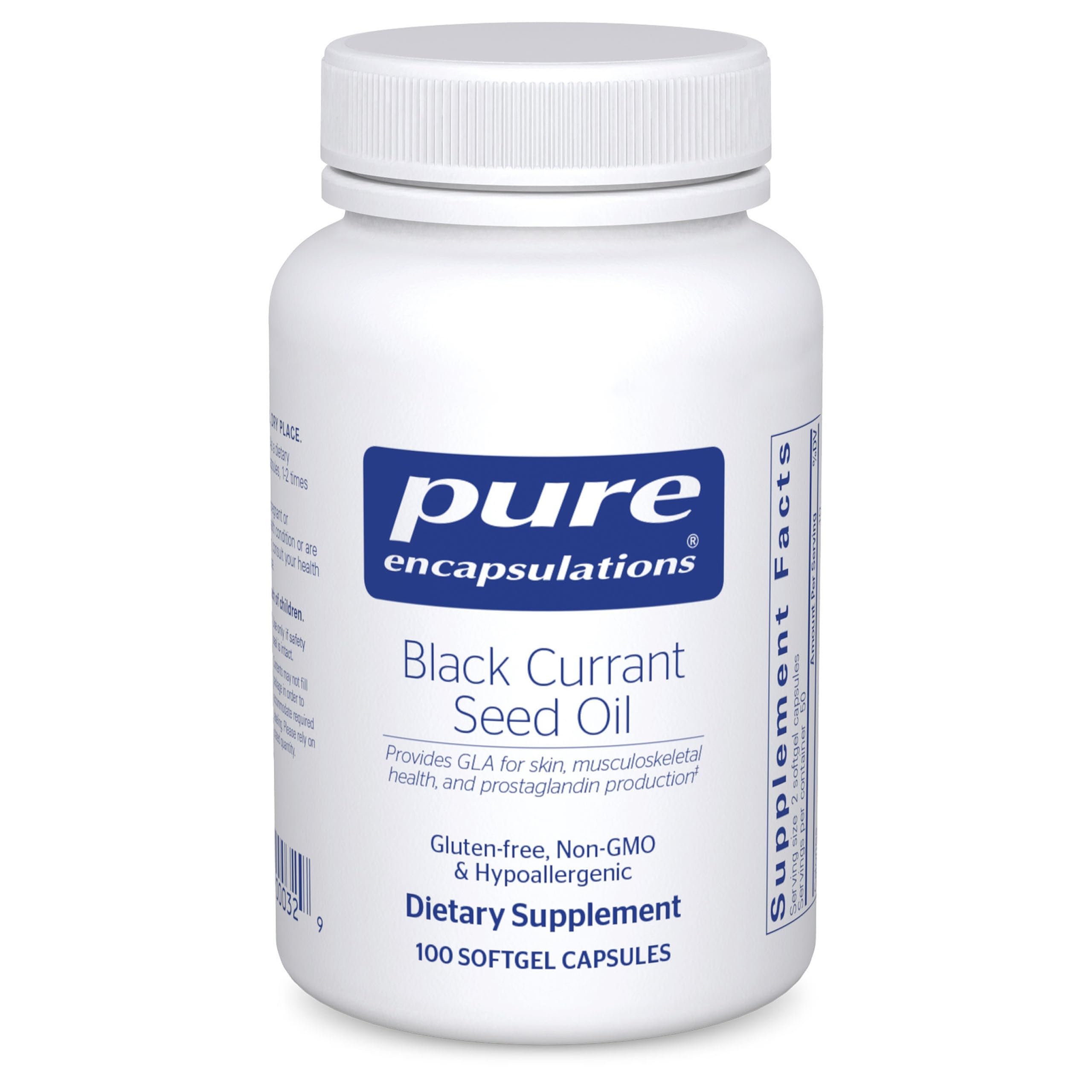 Pure Encapsulations Grosella Negra – aceite en bote, posible apoyo a las articulaciones.