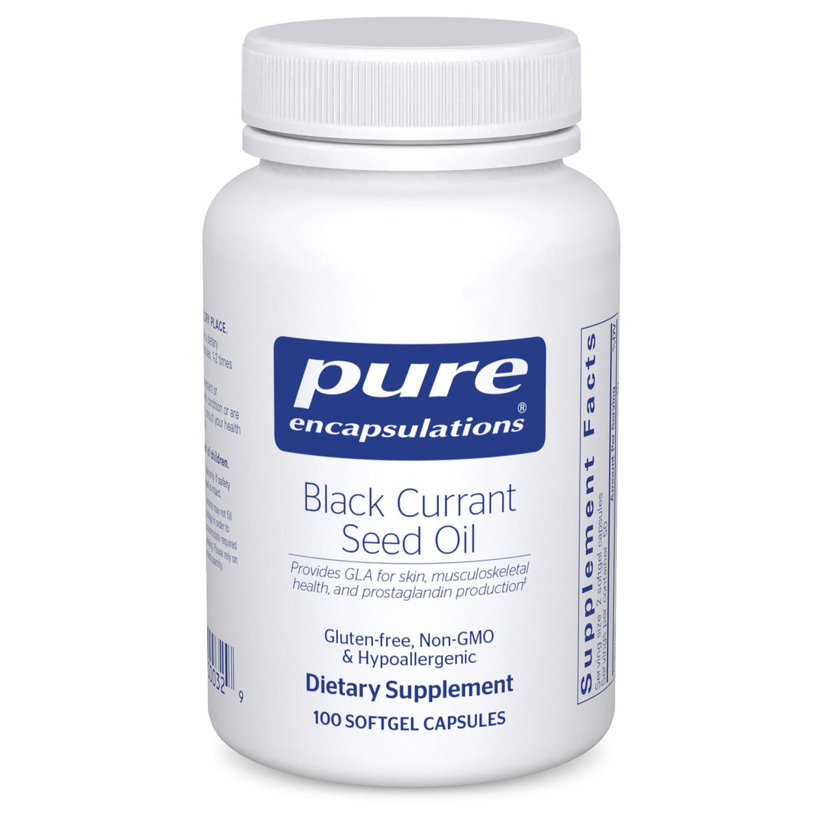Pure Encapsulations Grosella Negra – aceite en bote, posible apoyo a las articulaciones.