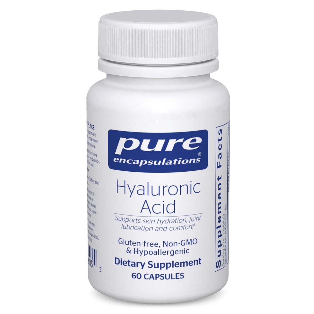 Pure Encapsulations Ácido hialurónico: botella, favorece la hidratación de la piel