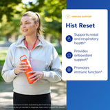 Pure Encapsulations Hist Reset: etiqueta detallada con información de ingredientes clave para pureza.