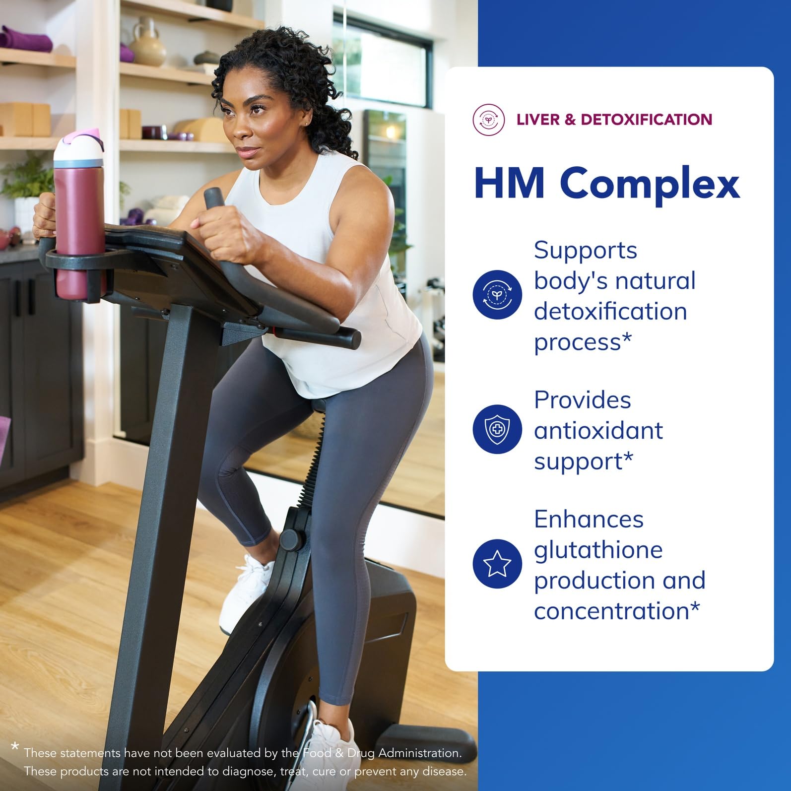 Etiqueta de HM Complex con revisión de ingredientes clave