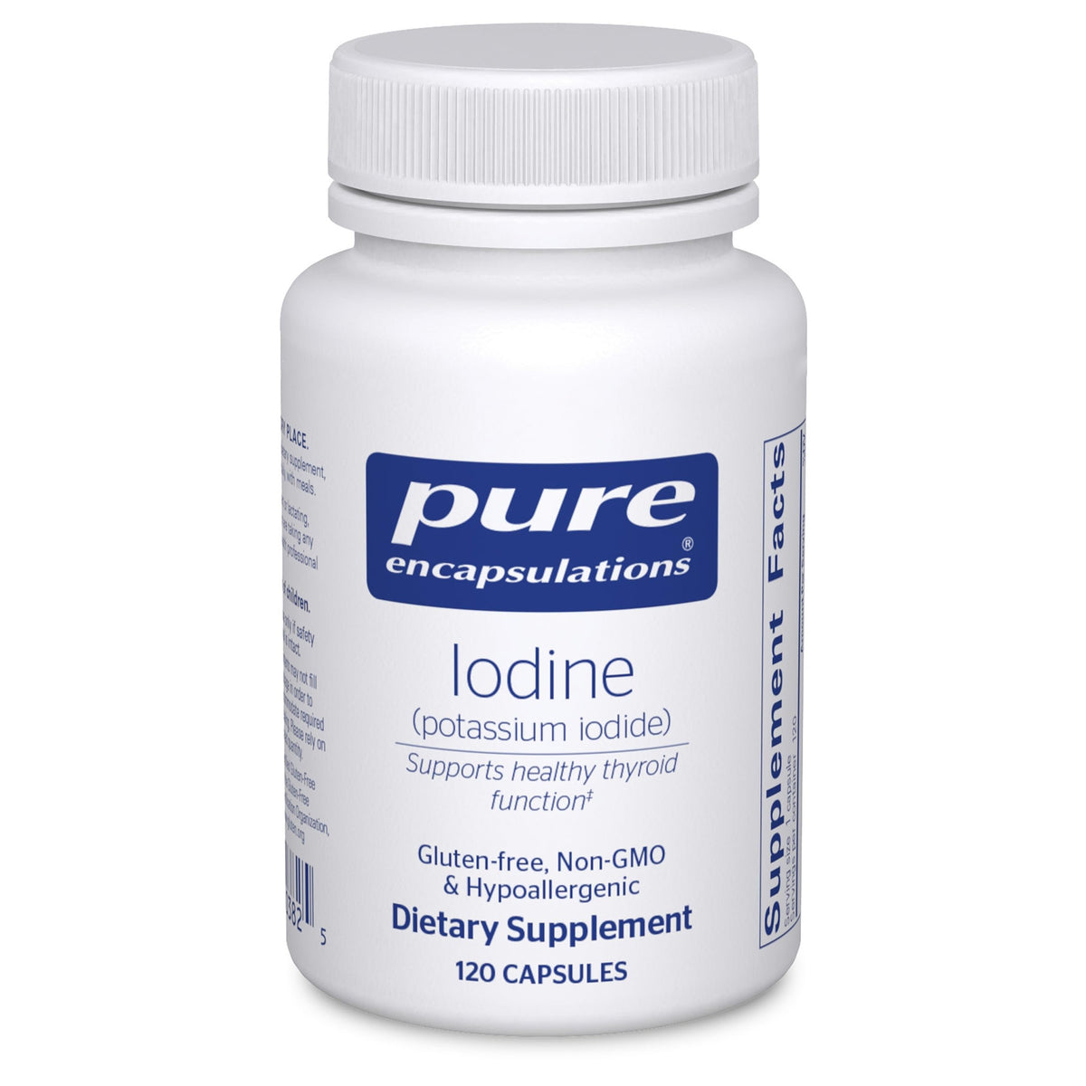 Pure Encapsulations Iodine: cápsulas fáciles de ingerir para apoyar la salud tiroidea diaria.