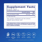 Pure Encapsulations Iodine: etiqueta del producto para conocer ingredientes y pureza.