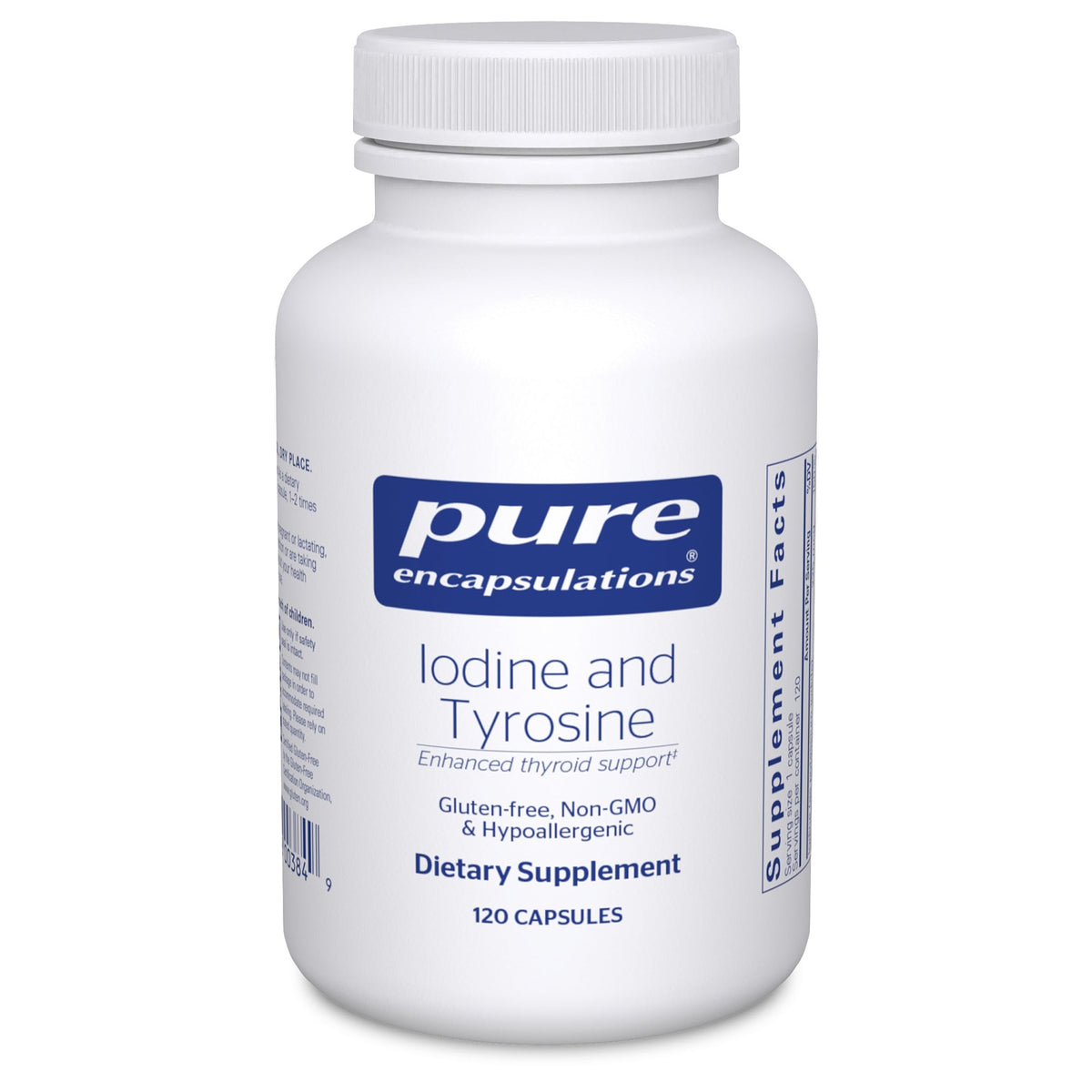 Pure Encapsulations Yodo y Tirosina: cápsulas que apoyan la función tiroidea.