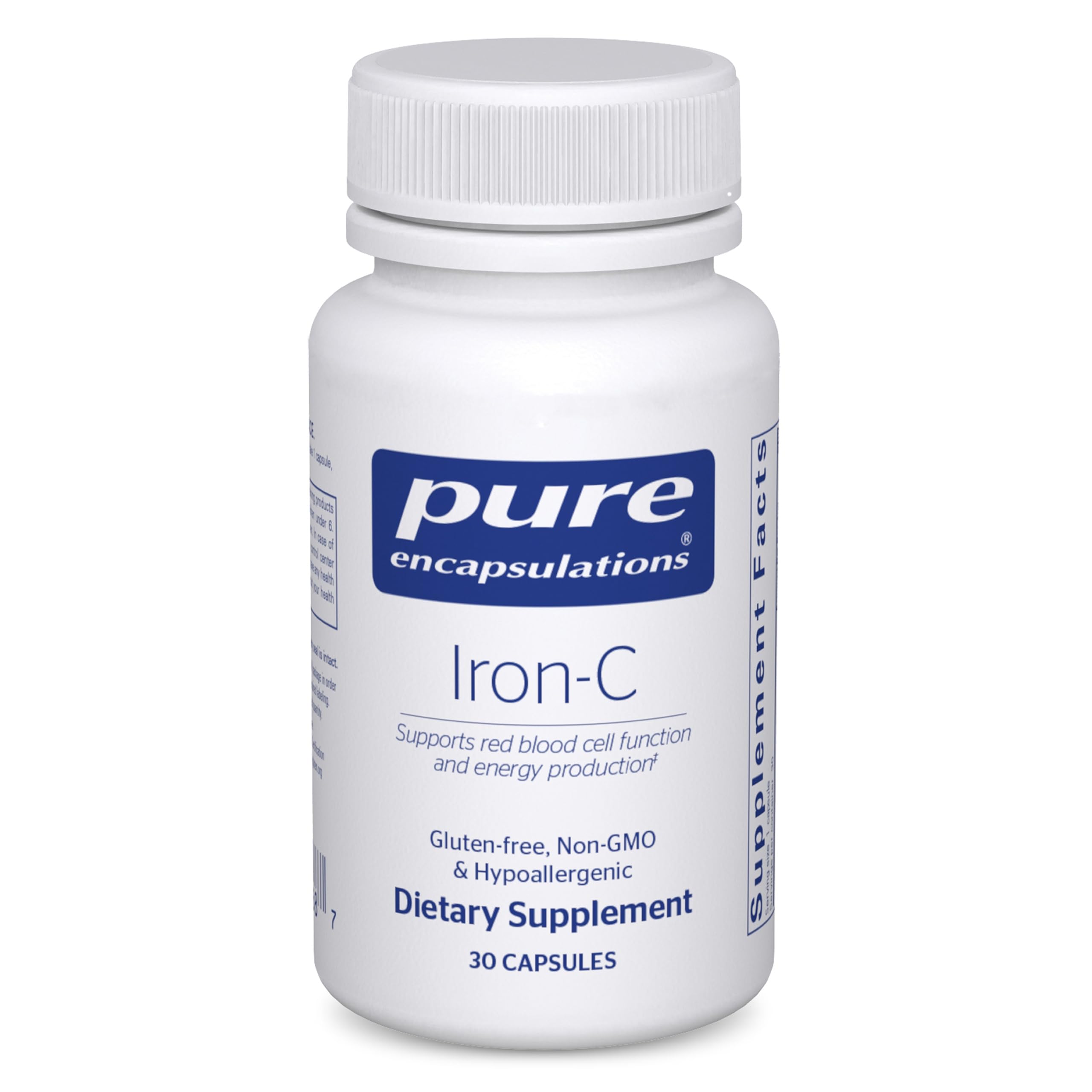 Pure Encapsulations Iron-C: botella de cápsulas para apoyo a glóbulos rojos