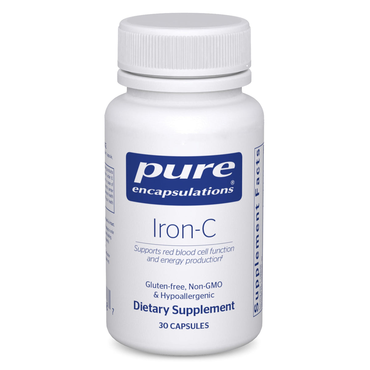 Pure Encapsulations Iron-C: botella de cápsulas para apoyo a glóbulos rojos