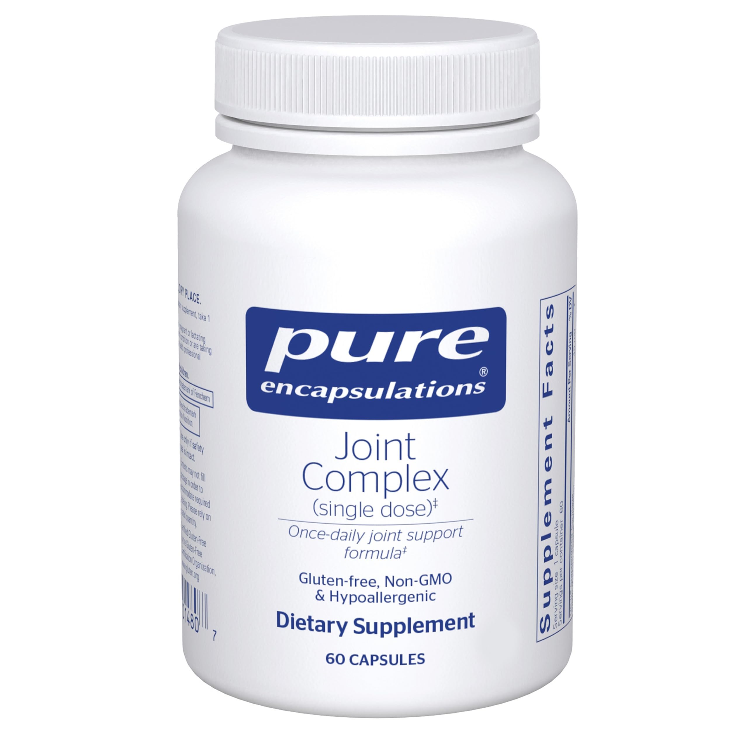 Pure Encapsulations Joint Complex: botella de cápsulas para uso diario y movilidad articular.