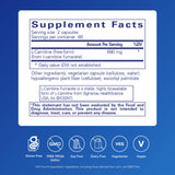 Pure Encapsulations L-Carnitina Fumarato: etiqueta clara y energía sostenida