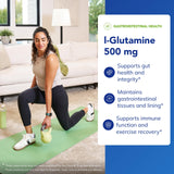 Pure Encapsulations L-Glutamine 500 mg: etiqueta frontal que destaca pureza y calidad