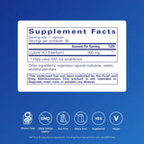 Pure Encapsulations L-Lisina: etiqueta frontal que destaca uso diario
