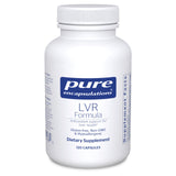 Pure Encapsulations LVR Formula en bote, soporte potencial para salud hepática y función celular.