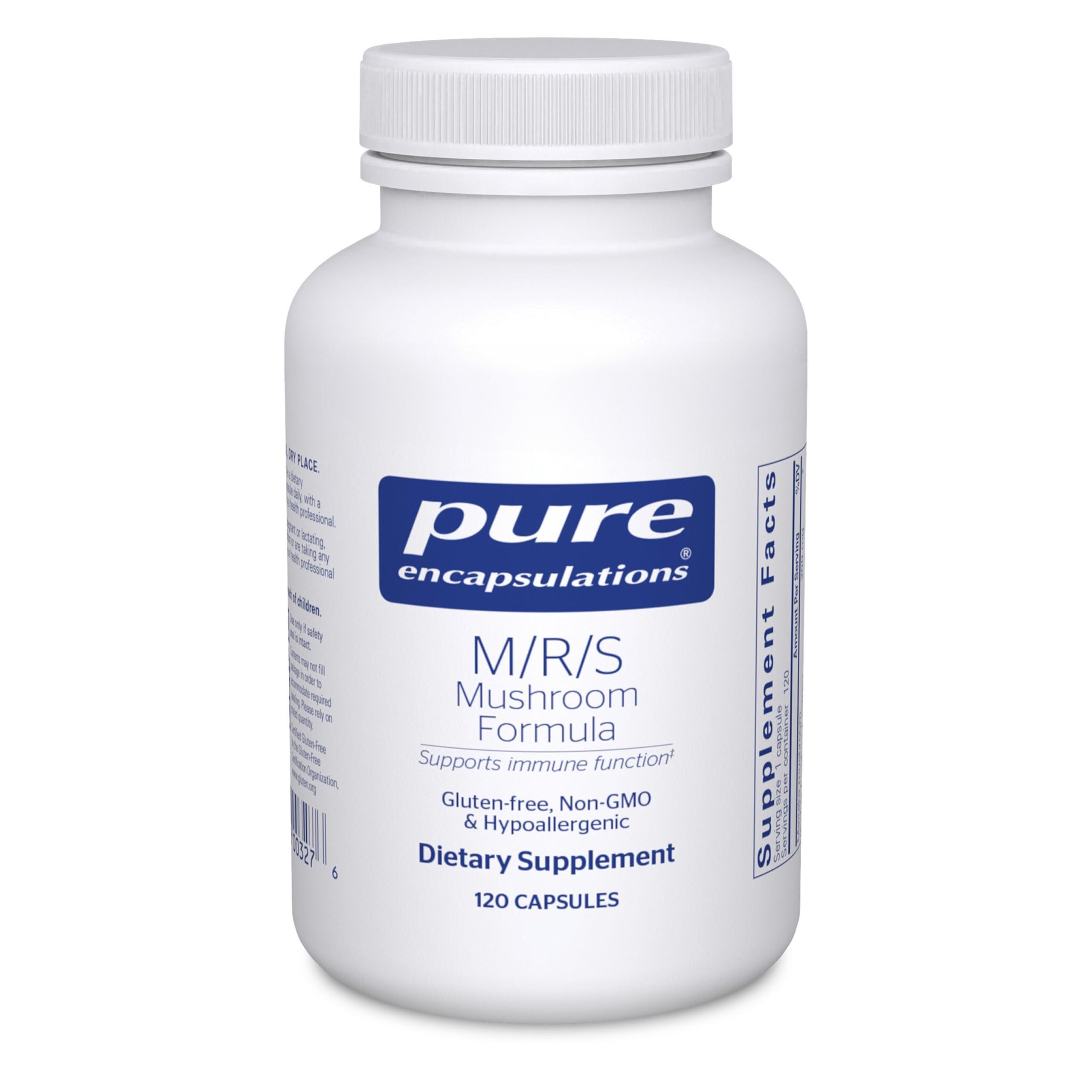 Pure Encapsulations Fórmula de Hongos M/R/S en bote: apoyo potencial para la salud inmune.