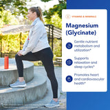 Pure Encapsulations Magnesio glicinato etiqueta: información clara para uso diario.