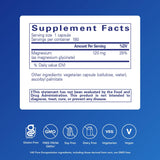 Pure Encapsulations Magnesio glicinato, frasco con etiqueta clara