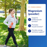 Pure Encapsulations Magnesium en polvo, etiqueta clara con información de la fórmula.