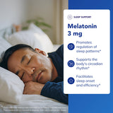 Cápsulas de Melatonina 3 mg de Pure Encapsulations para relajación nocturna.