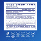 Pure Encapsulations Melatonin-SR, etiqueta visible: información clara para la toma nocturna