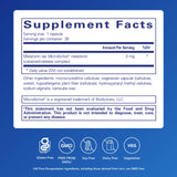 Etiqueta de Pure Encapsulations Melatonin-SR destaca pureza de ingredientes para sueño