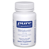 Pure Encapsulations Melatonina 0,5 mg: botella con cápsulas para apoyar el ciclo sueño natural.