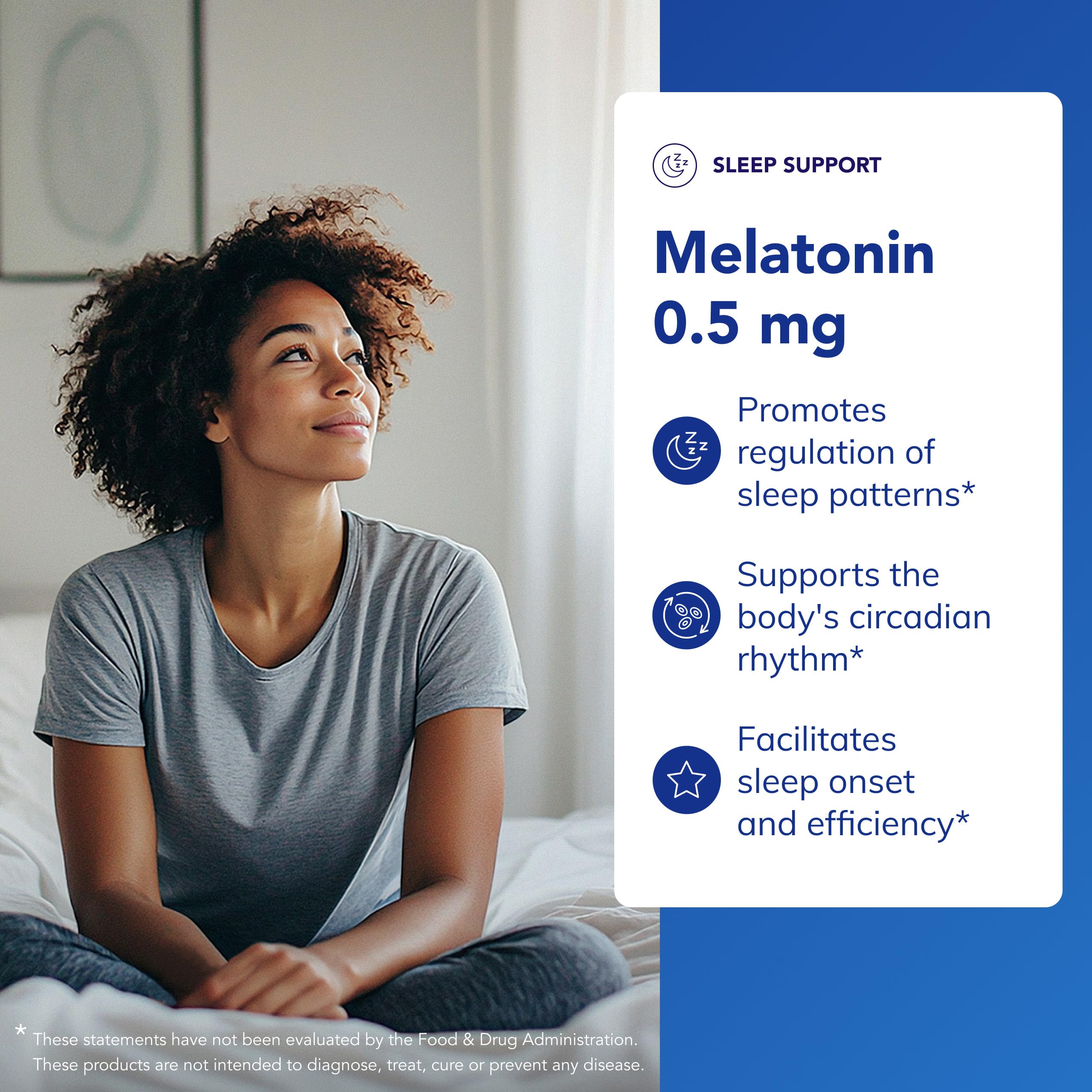 Pure Encapsulations Melatonina 0,5 mg: etiqueta clara con dosis y recomendaciones.