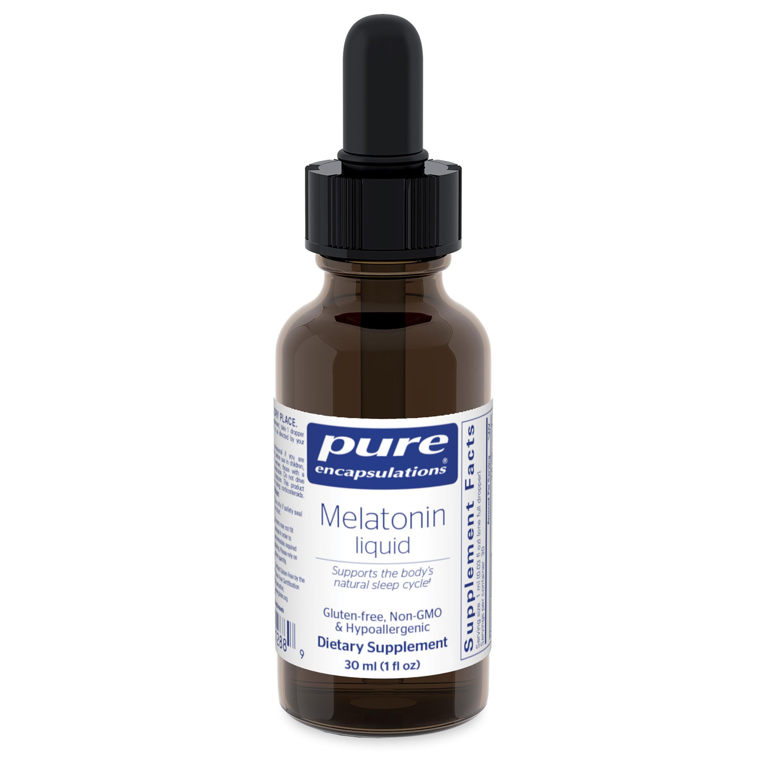 Pure Encapsulations Melatonina Líquida: botella lista para apoyar el ciclo sueño-vigilia.