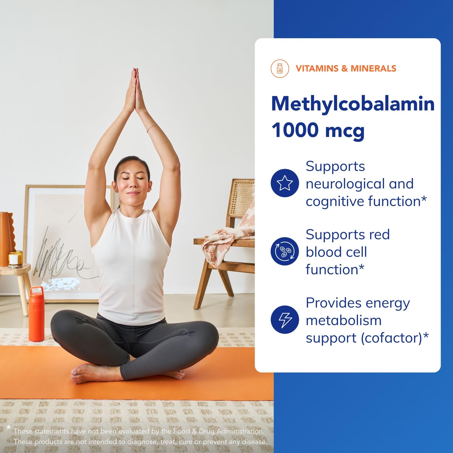 Pure Encapsulations Metilcobalamina: etiqueta frontal con vitamina B12 de alta biodisponibilidad