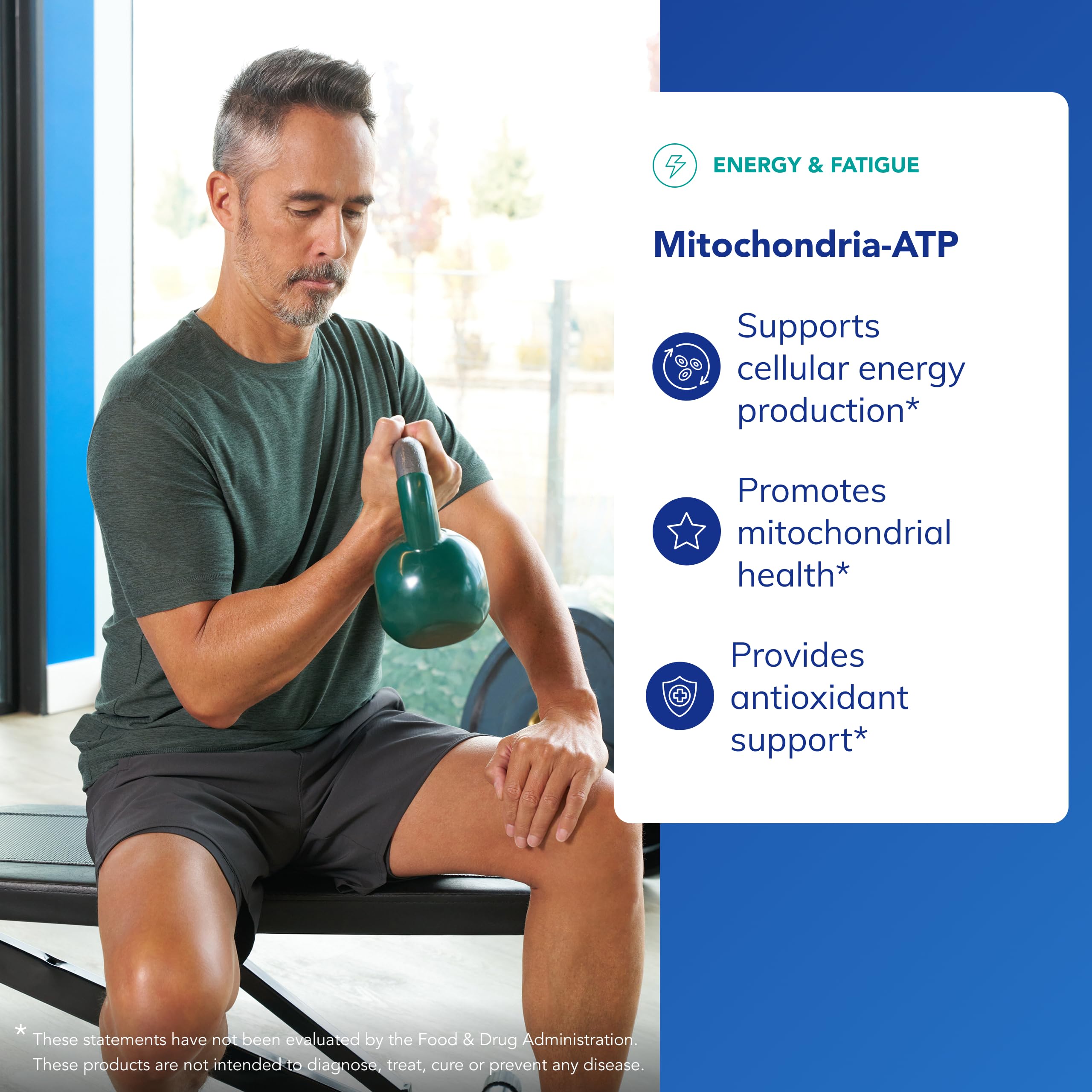Pure Encapsulations Mitochondria-ATP etiqueta con ingredientes clave