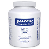 Pure Encapsulations MSM cápsulas, botella, posible apoyo a la movilidad diaria.