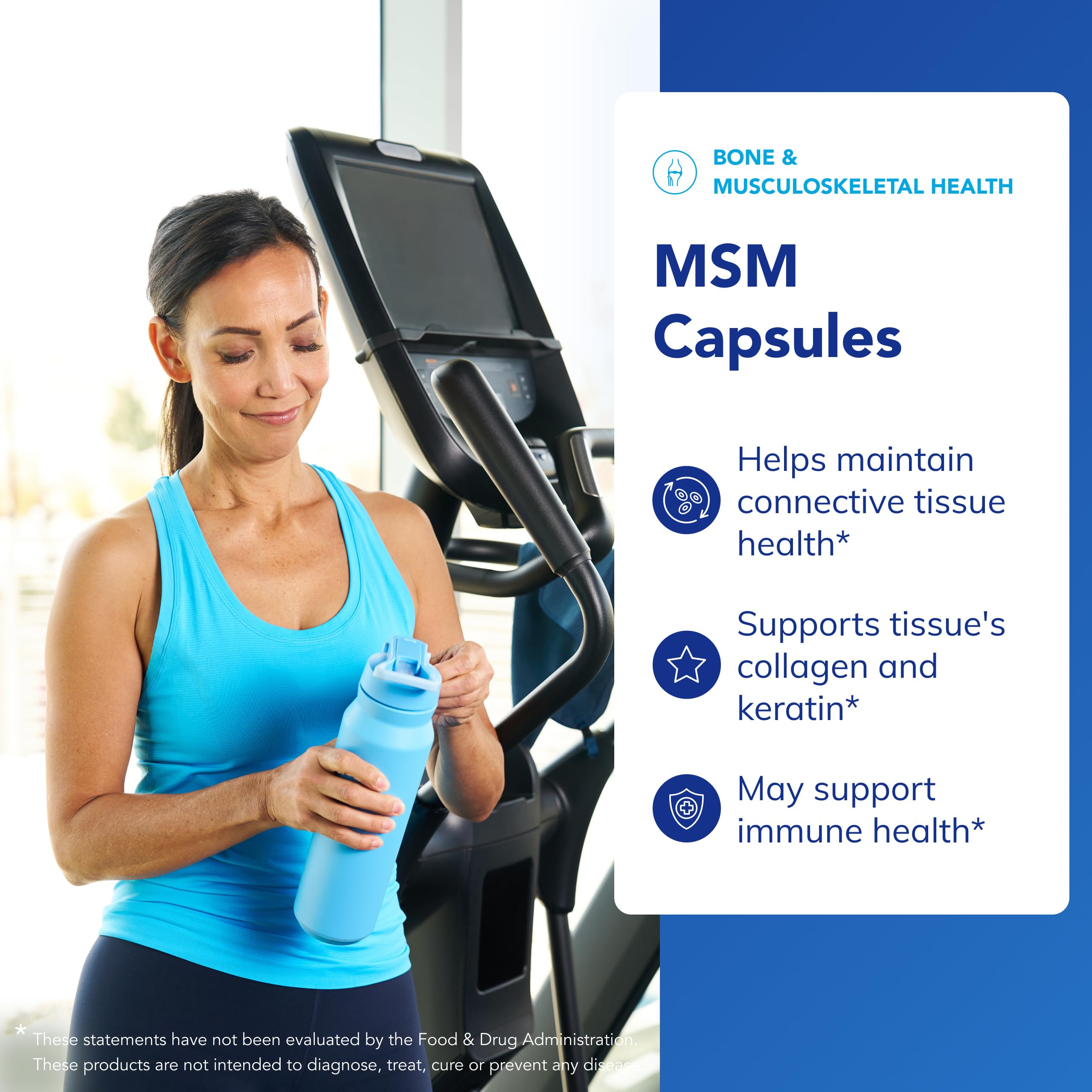Pure Encapsulations MSM cápsulas, caja, uso diario para tejido conectivo.