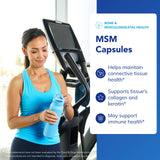 Pure Encapsulations MSM cápsulas, caja, uso diario para tejido conectivo.