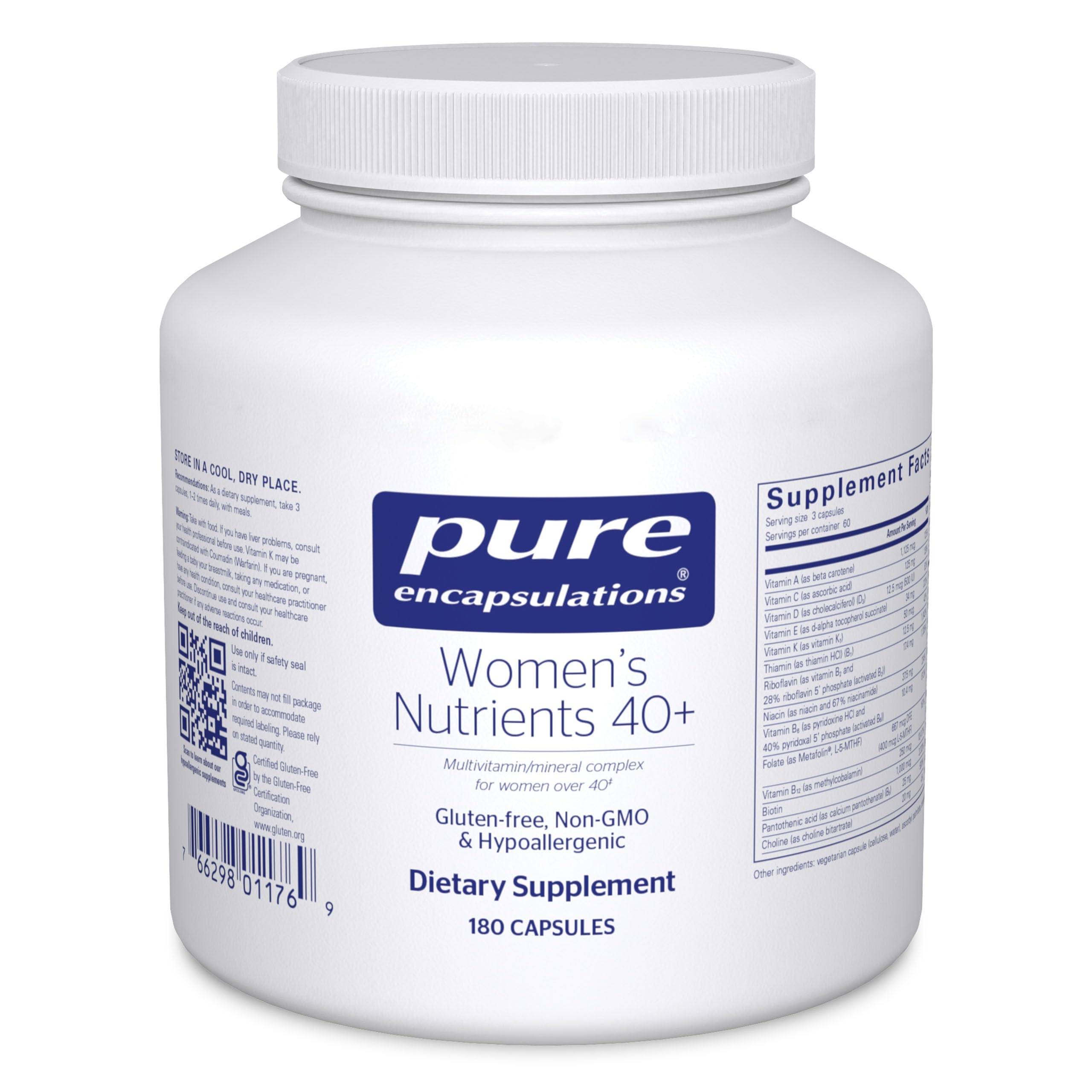 Pure Encapsulations Mujeres 40 años botella con cápsulas para apoyo urinario diario