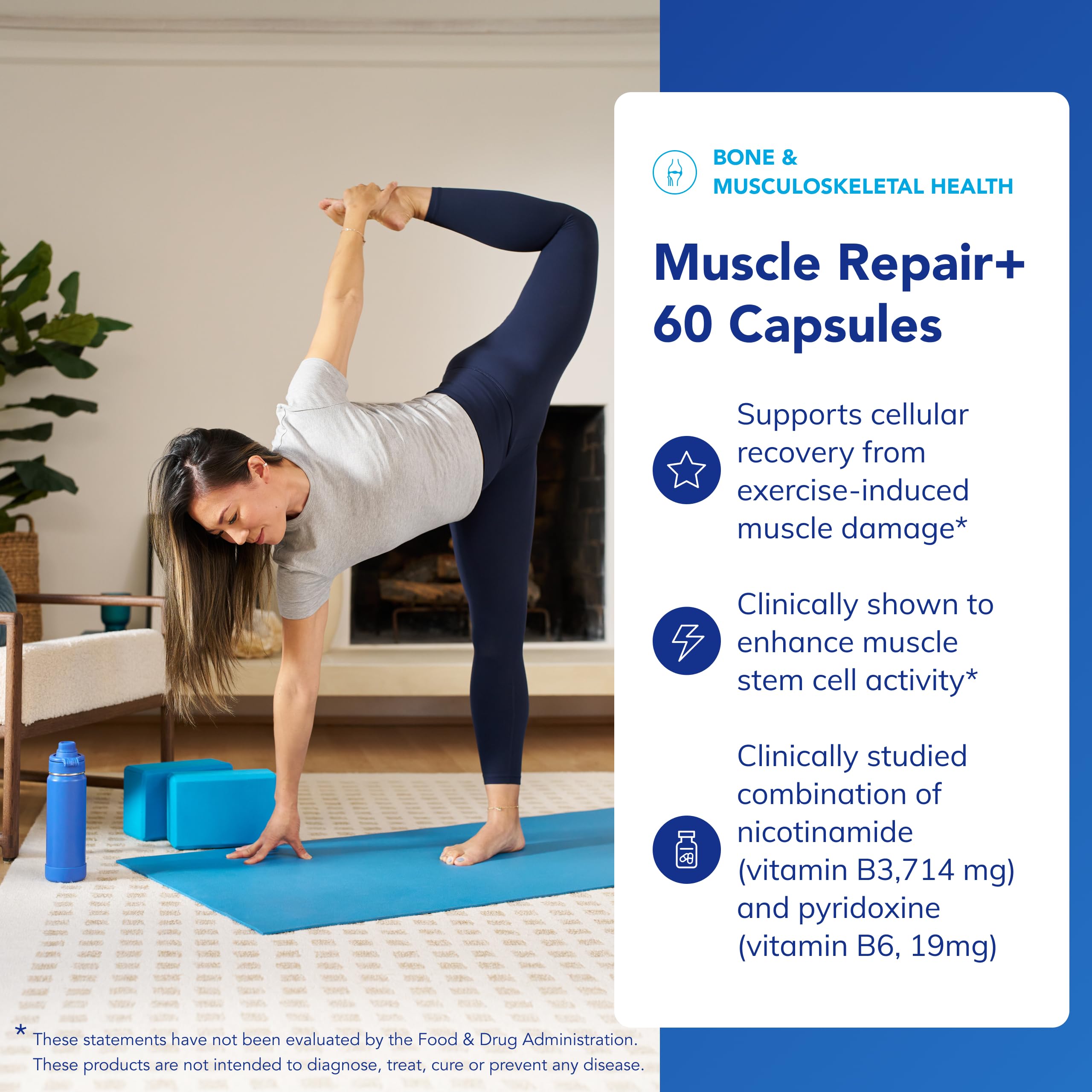 Etiqueta de Pure Encapsulations Muscle Repair+ destacando pureza y potencia