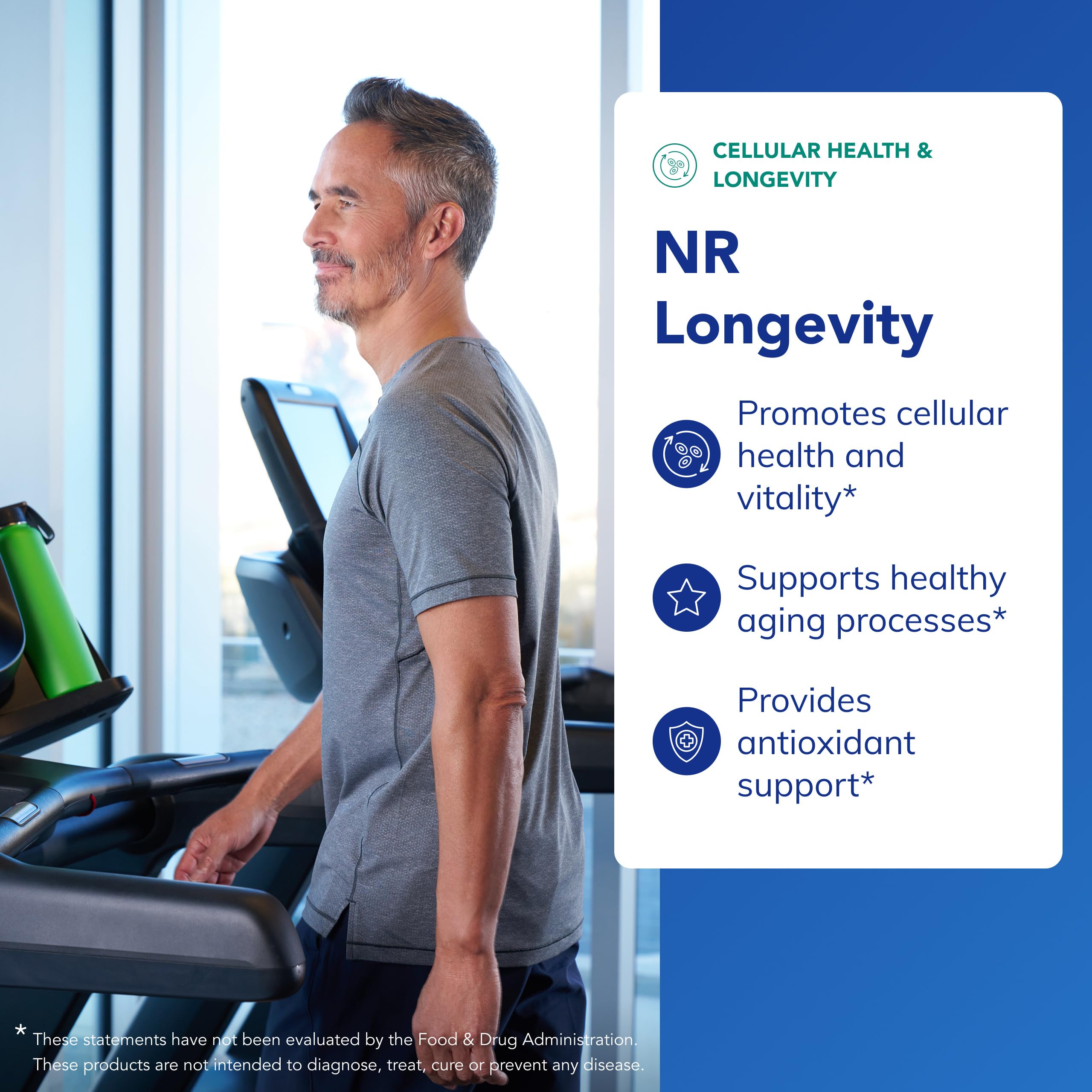 Pure Encapsulations NR Longevity: etiqueta frontal resalta NIAGEN y beneficios