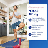 Pure Encapsulations NSK-SD, etiqueta clara con dosis recomendada para cápsulas diarias.