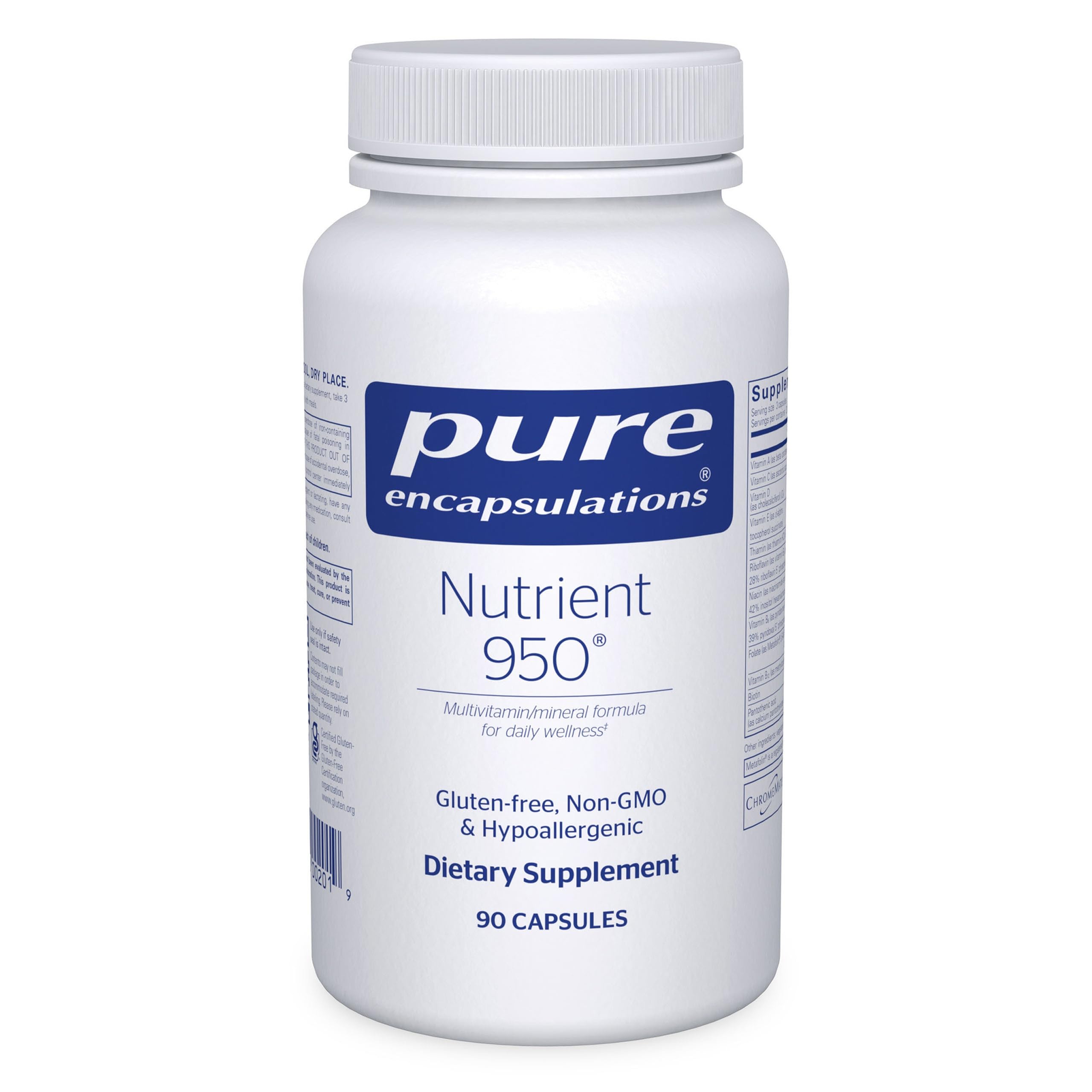 Pure Encapsulations Nutrient 950 cápsulas: apoyo a funciones fisiológicas para un estilo de vida saludable.