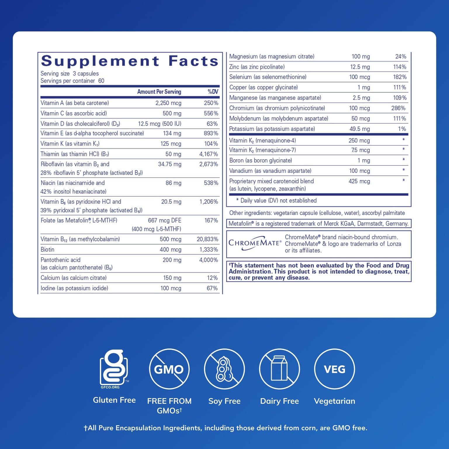 Pure Encapsulations Nutriente 950 frasco, toma fácil con comidas.