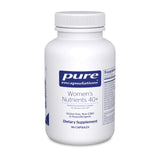 Pure Encapsulations nutrientes mujeres 40+ en botella para soporte diario.