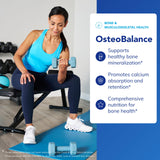Etiqueta de OsteoBalance, detalle de ingredientes para la mineralización.